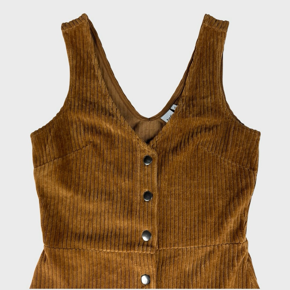 Twik for Simons Brown Corduroy Button-Down Dress - Picture 5 of 6